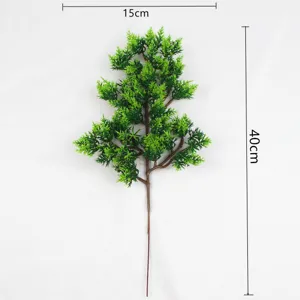 Detailed dimensions of 40cm artificial pine branch for bonsai decoration