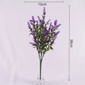 Vue détaillée d'un bouquet de lavande artificielle de 38 cm pour la maison et le bureau