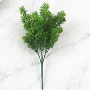 Pianta di cipresso verde artificiale con 7 rami, ideale per la decorazione murale della casa