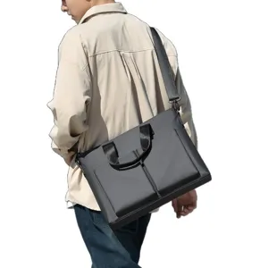 Men business briefcase laptop bag large capacity shoulder messenger bag for work commute stylish
