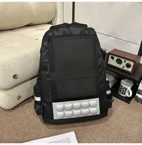 Lightweight casual camouflage backpack with large capacity and ergonomic massage pad for daily use.
