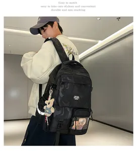 Casual camouflage backpack large capacity student school bag stylish commuter daypack for men
