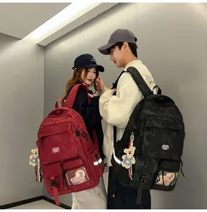 Casual large capacity backpack for students and daily commuting, stylish and lightweight.