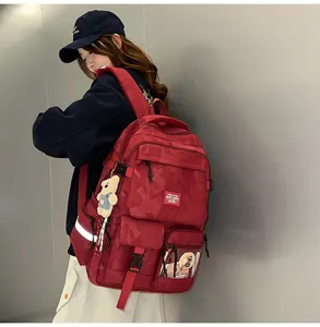 Large capacity casual camouflage backpack for daily commute and students stylish design.