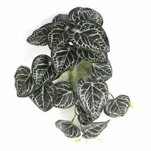 Close-up of 3D printed artificial watermelon leaf green plant decor