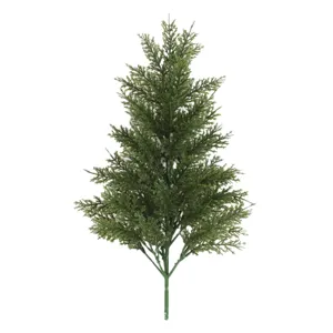 Realistic 45cm artificial green cypress tree branch for indoor Christmas home decoration