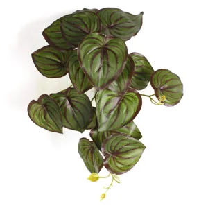 Detail view of 3D printed glue-coated artificial watermelon leaves for home decoration