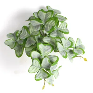Close-up of 3D printed artificial watermelon leaves with realistic texture and veins