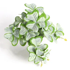 Detailed view of 3D printed artificial watermelon leaf plant for realistic home decor