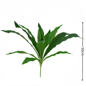 Artificial green plant single branch fern faux leaf home decor indoor plant wall decoration