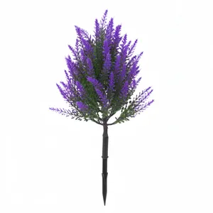 Lavanda Artificial PE Planta de Simulación Flor Púrpura Estaca Para Jardín Hogar Sala de Estar Decoración Estilo Pastoral Arreglo Floral de Lavanda