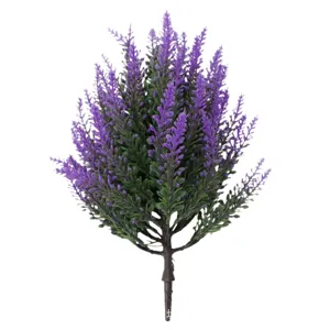 Planta de lavanda púrpura artificial realista para la decoración de jardines y hogares