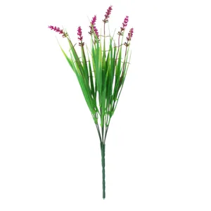 Artificial lavender bouquet plastic flower home decor wedding party photography props arrangement.