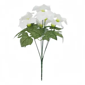 Bouquet de fleurs artificielles liseron 7 tiges fausses fleurs trompette déco salon