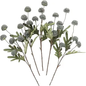 Tallos de diente de león artificiales verdes realistas para decorar bodas