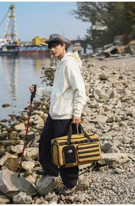 Grand sac de voyage de grande capacité multifonctionnel sport fitness kaki pour lextérieur