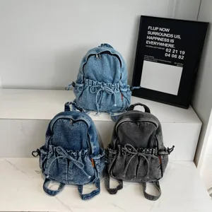 Sac a dos en jean tendance pour femme cartable decontracte usage quotidien voyage