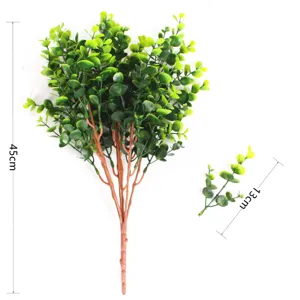 Detailed view of artificial eucalyptus bunch with 45cm total height and 13cm sprig