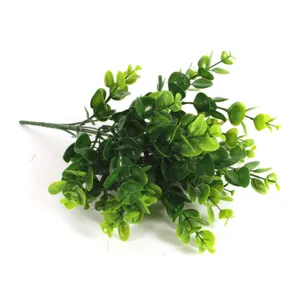 Artificial eucalyptus money leaves green plant bouquet for home wedding floral decor display.