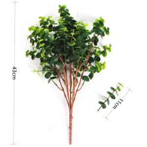 Artificial eucalyptus bundle 43cm tall for indoor home decor and floral arrangements
