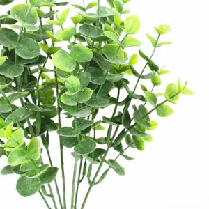 Artificial eucalyptus leaves green plant branches fake plant stems for home decor DIY floral