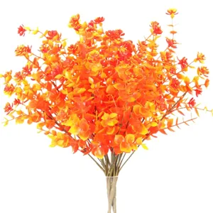Levendige oranje kunstmatige Perzisch gras varen voor herfst decor