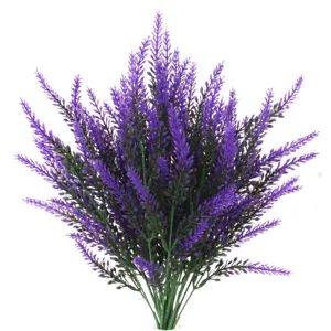 Künstlicher Lavendelstrauß Plastik Simulationspflanze Für Haus Hochzeit Garten Dekoration Pastorale Falsche Florale Grünpflanzen