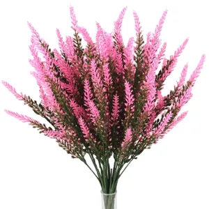 Künstlicher rosa Lavendelstrauß für die Dekoration von Heim, Hochzeit und Garten