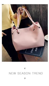 Lässige Mode Litschi Muster Damen Schulter Shopper Tasche einfache große Handtasche.