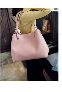 Rosa Litschi Muster Leder Schulter Shopper Tasche, minimalistische Freizeit Handtasche groß.