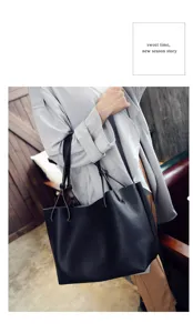 Klassische schwarze Damen Tragetasche mit Litschi-Muster, vielseitige Schultertasche für Alltag