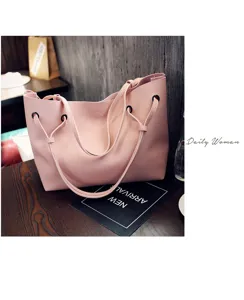 Rosa Litschi Muster PU Leder Shopper Tasche für Damen lässige große Schultertasche.