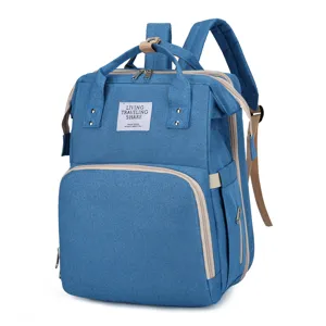 Multifunktionaler blauer Wickelrucksack mit großer Kapazität und praktischem Faltdesign