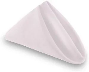 White satin cloth napkin, elegant folded table napkin for restaurant hotel dining decor use.
