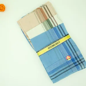 Set di fazzoletti in cotone a righe vintage, quadrati morbidi e assorbenti da taschino uomo.