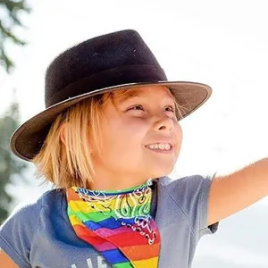 Rainbow striped square bandana paisley festival hip hop headscarf for women hair band main view