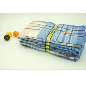 Fazzoletto da uomo in puro cotone a quadri retro assorbente il sudore morbido
