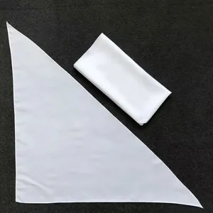 Blank white pet dog bandana triangle scarf for heat transfer DIY pet grooming accessory