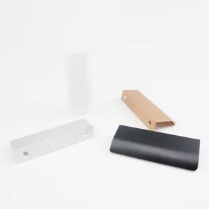 Modern aluminum alloy hidden cabinet handles in multiple colors for drawers and wardrobes
