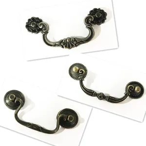 Vintage antique bronze zinc alloy drawer pulls and cabinet handles collection