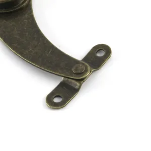 Supporto regolabile per coperchio in bronzo antico per scatole in legno e bauli portaoggetti