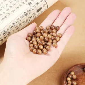 Natural sandalwood agarwood loose beads for DIY traditional jewelry making and crafts