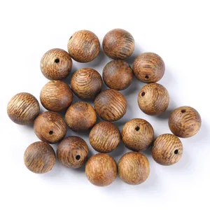 Premium natuurlijke agarwood ronde kralen met gaten voor DIY sieraden maken wit