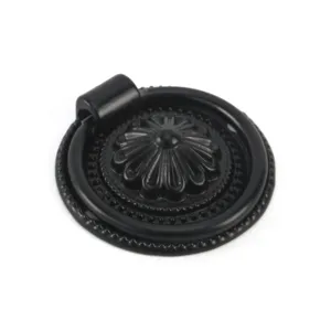 European Retro Zinc Alloy Ring Pull Handle For Drawer Cabinet Cupboard Wardrobe Door Vintage Sunflower Decorative Metal Handle With Screws