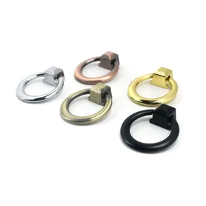 Tiradores de anillo de aleación de zinc multicolor para cajones y muebles de armario