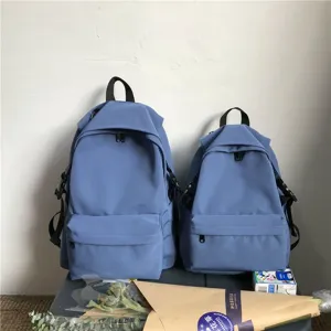 Leichter blauer Nylon-Schulrucksack mit wasserfestem Stoff für Studenten und Paare