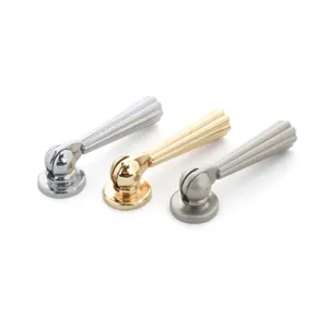 Zinc alloy pendant drawer pulls in three metallic finishes for modern cabinets