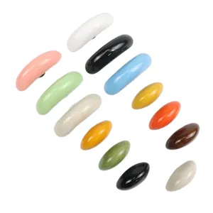Boutons de placard en céramique croissant colorés poignées de tiroir meubles