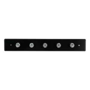 Porte-manteau mural noir avec boutons diamant cristal crochet de porte pour couloir salle de bain