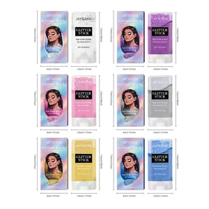 Jaysuing Glitter Stick voor Gezicht Lichaam Highlighter Make-up Feest Set 6 Kleuren